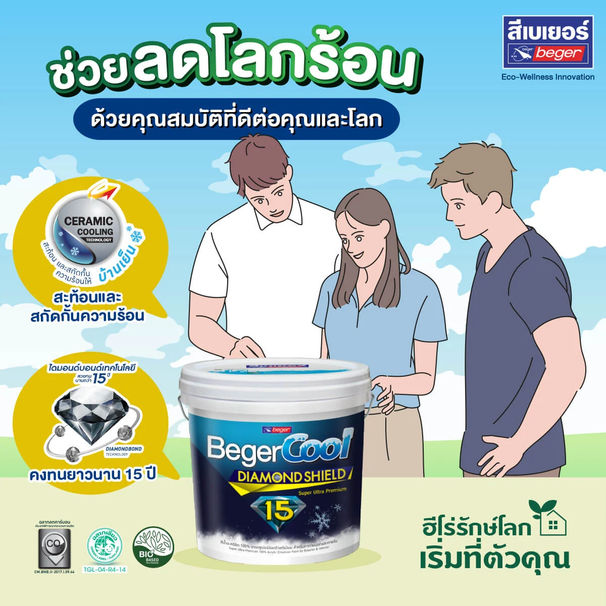 คุณสมบัติสีรักโลก สีเบเยอร์คูล หยุดโลกร้อน