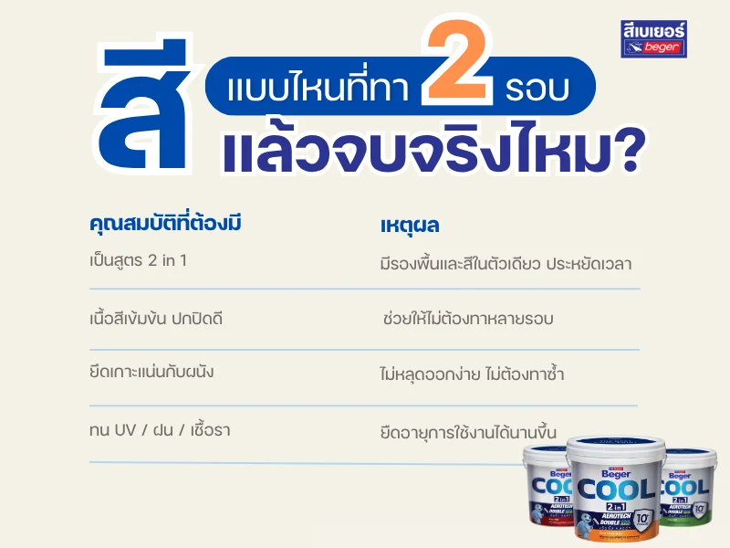 ทาสี 2 รอบ