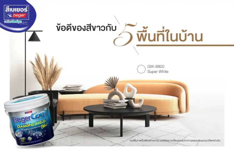 สีทาบ้านสีขาว ดีอย่างไร? รวมข้อดีของ “บ้านสีขาว” ใน 5 พื้นที่น่าใช้