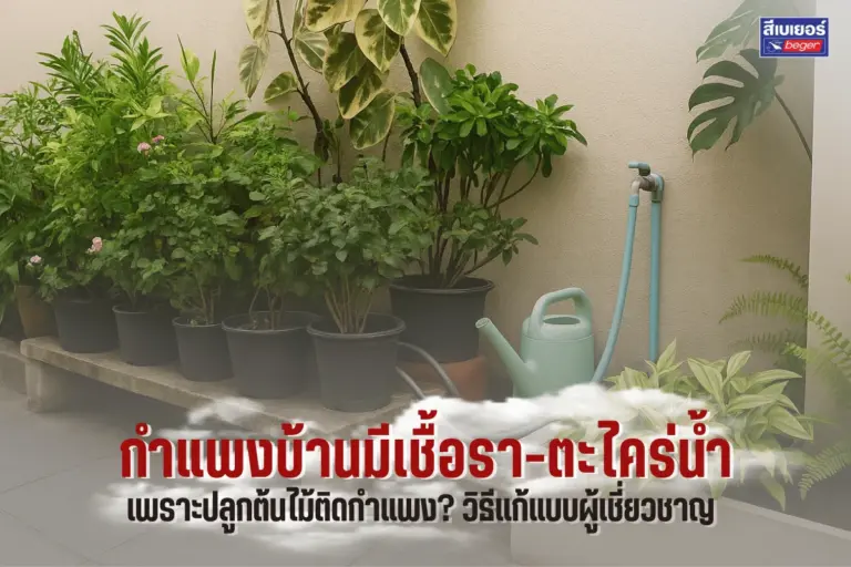 กำแพงบ้านมีเชื้อรา-ตะไคร่น้ำ เพราะปลูกต้นไม้ติดกำแพง? วิธีแก้แบบผู้เชี่ยวชาญ