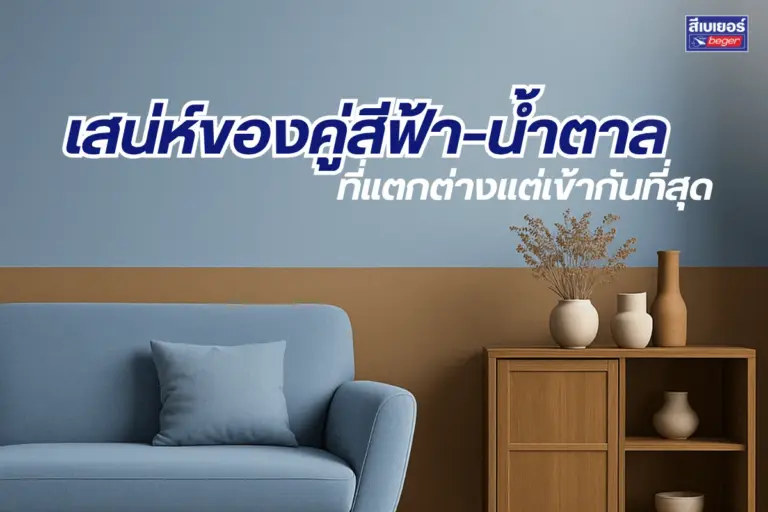 เสน่ห์ของคู่สีฟ้า–น้ำตาล ที่แตกต่างแต่เข้ากันที่สุด