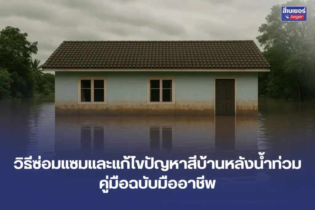 วิธีซ่อมแซมและแก้ไขปัญหาสีบ้านหลังน้ำท่วม คู่มือฉบับมืออาชีพ