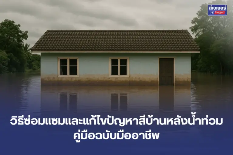 วิธีซ่อมแซมและแก้ไขปัญหาสีบ้านหลังน้ำท่วม คู่มือฉบับมืออาชีพ