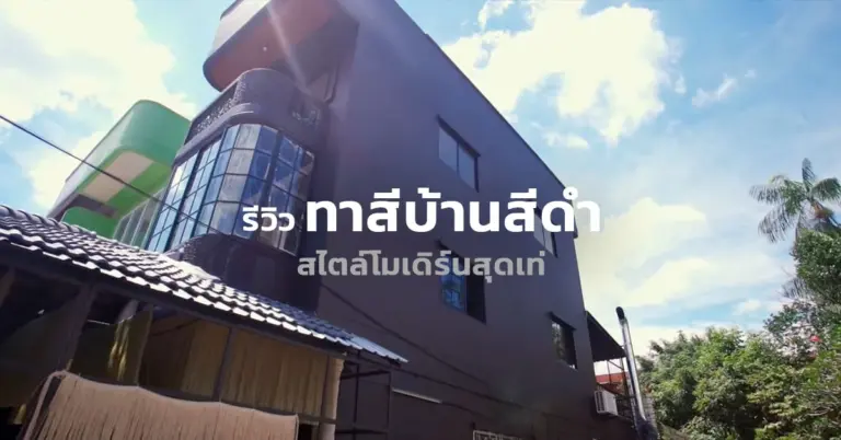 รีวิว ทาสีบ้านสีดำ สไตล์โมเดิร์นสุดเท่ ให้เย็นสุดขั้ว